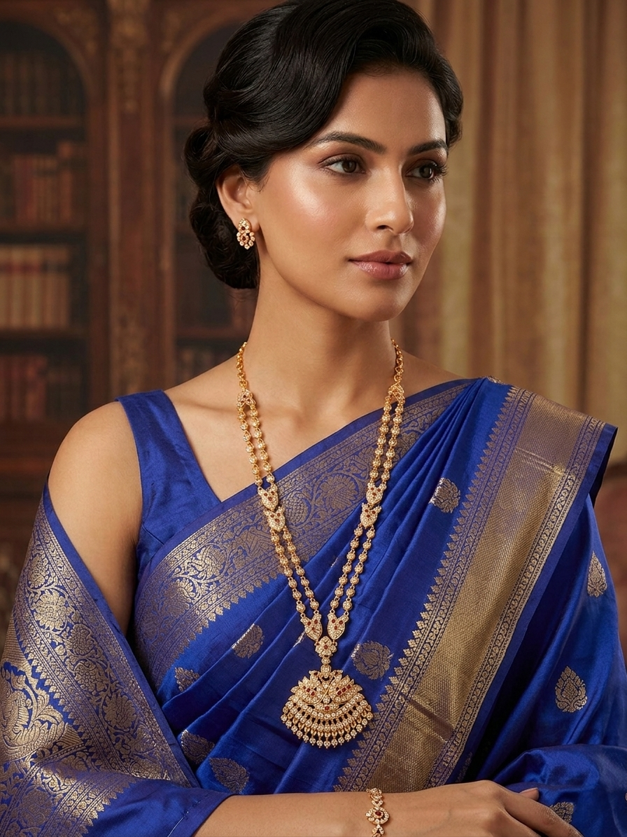 Vintage style dual line panchaloham Necklace