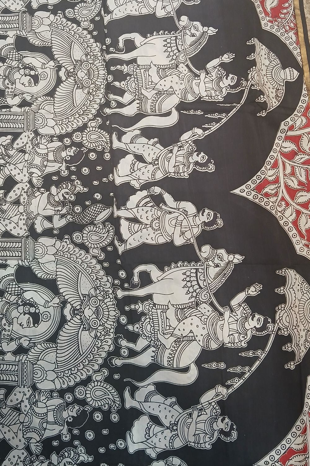 Kalamkari silk chanderi dupatta - rath