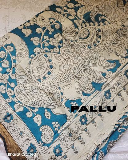 Kalamkari Nizam Border Saree - Sarasa