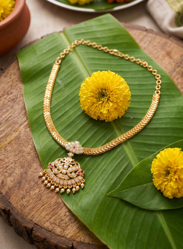 South Indian vintage-style Attigai neckpiece