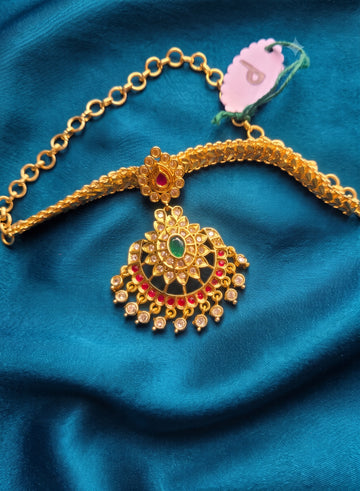 Elegant Gold-Plated CZ Gemstone Choker Necklace