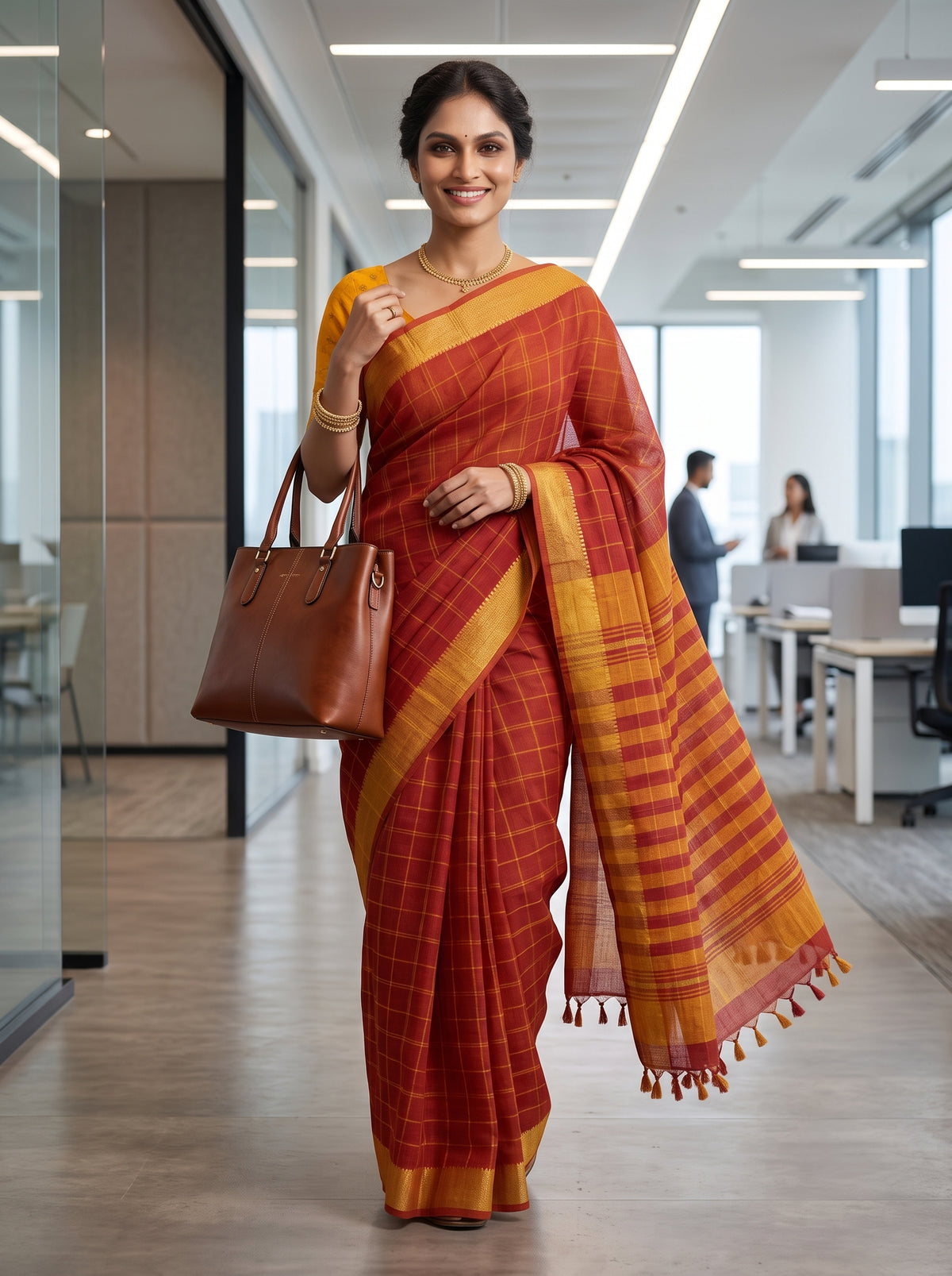 Kumkum Haldi Cotton Handloom Saree