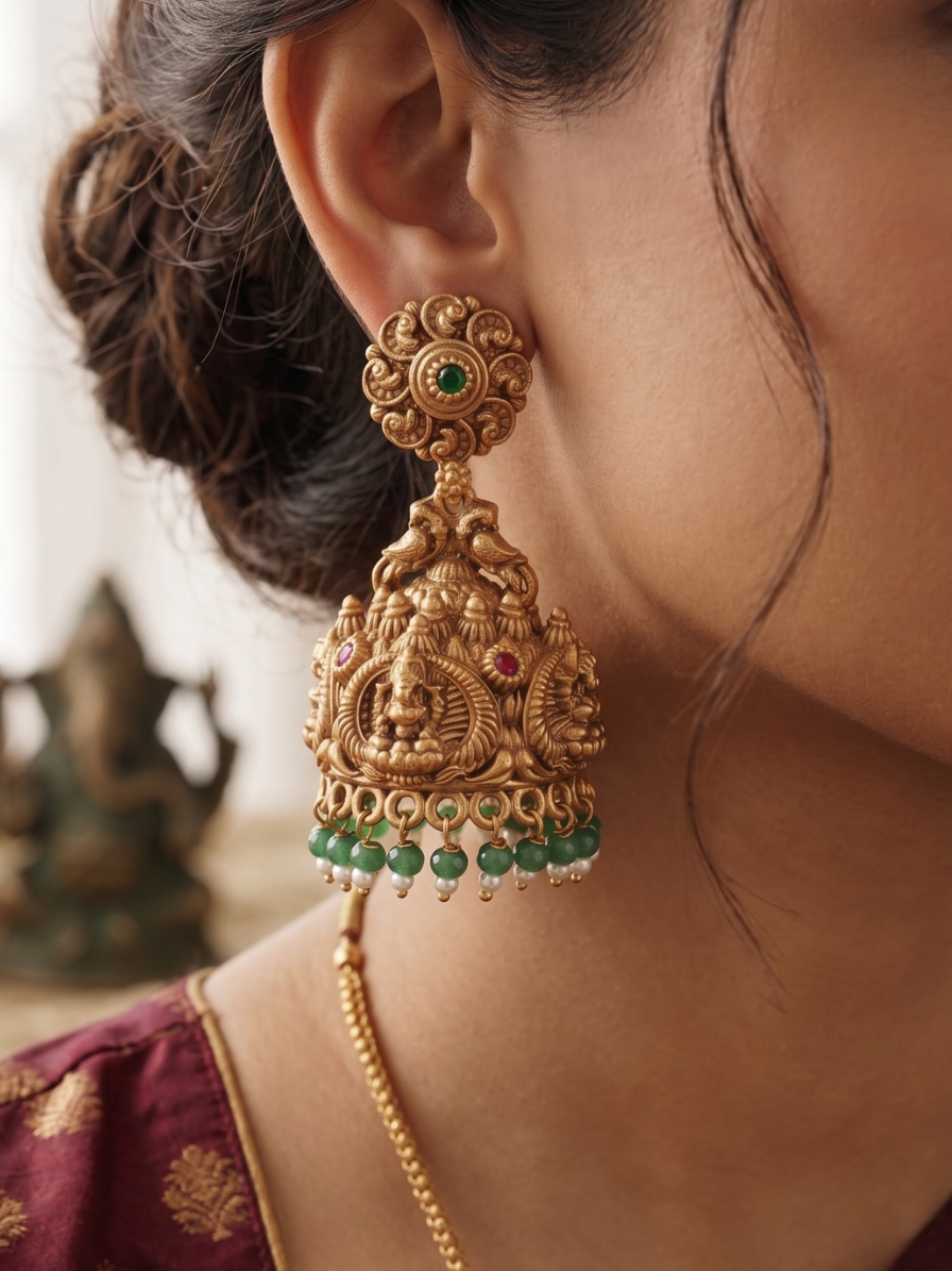 Brass polish Vintage Heavy Jhumkas
