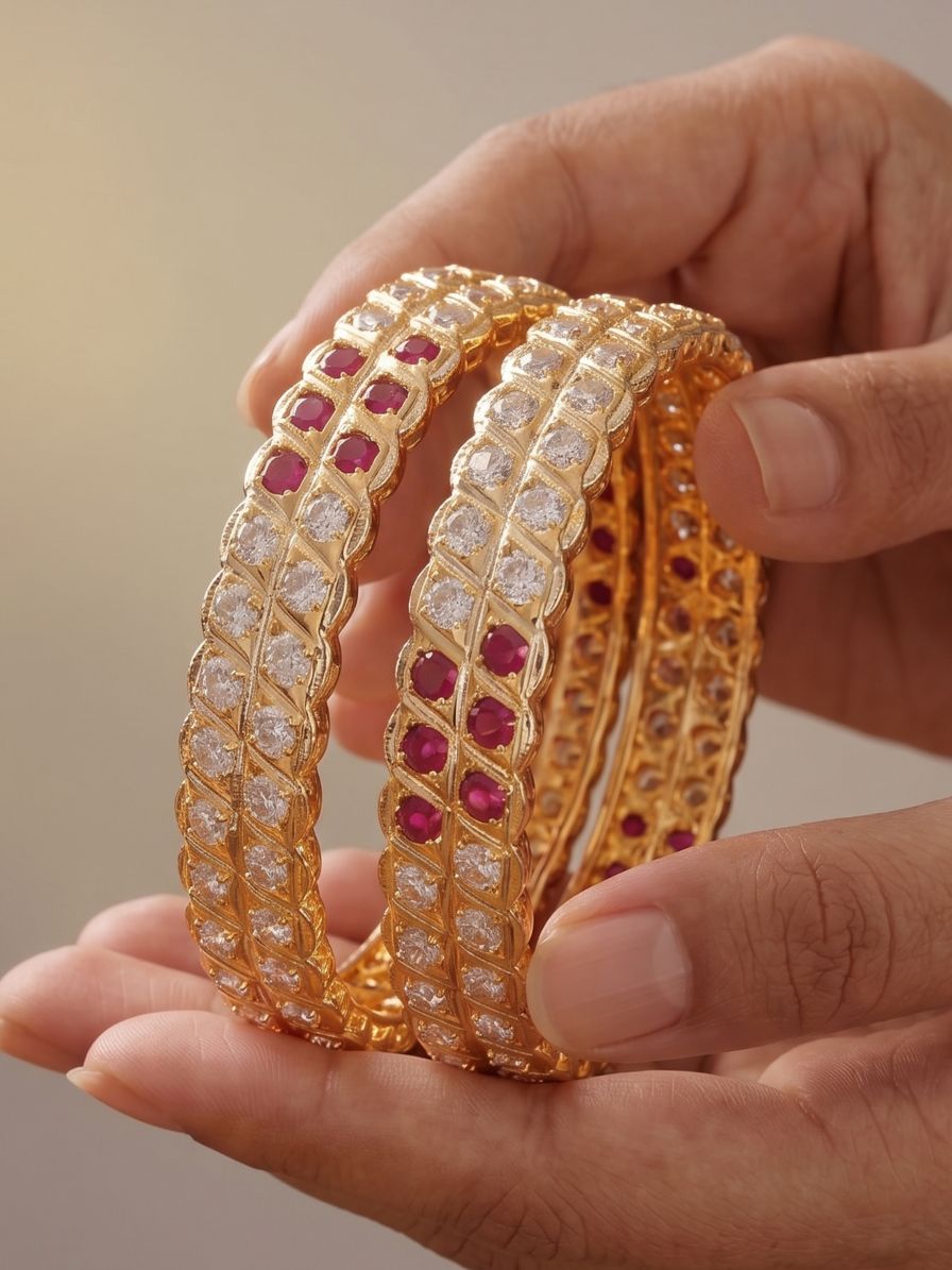 Panchaloham double line vintage bangles