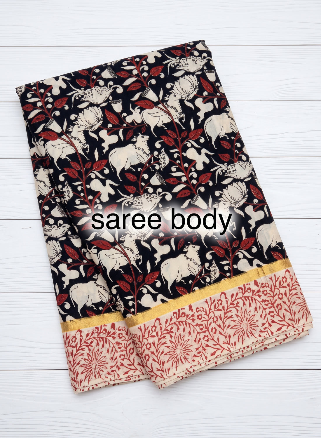 Pichwai Kalamkari Cotton silk Saree