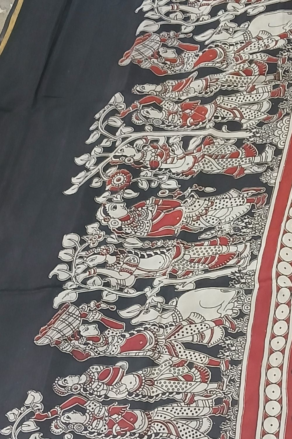 Kalamkari silk chanderi gatha dupatta