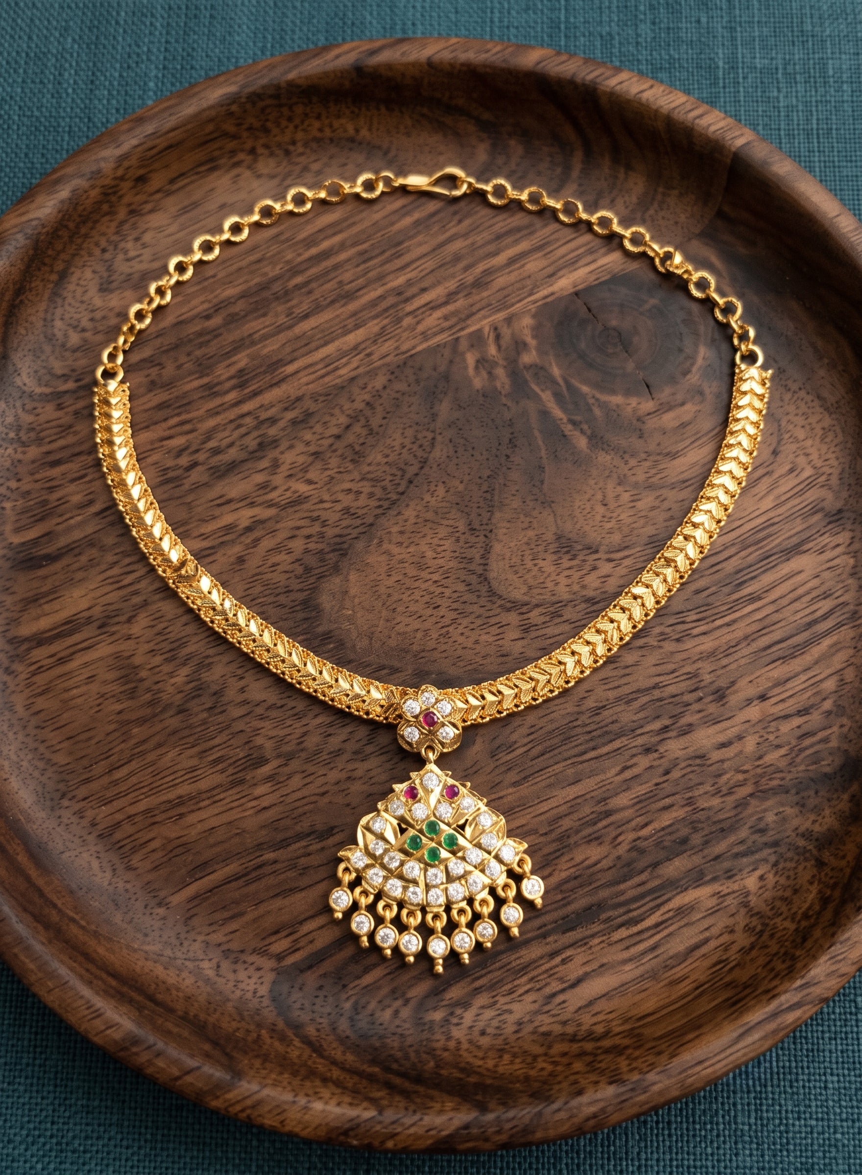 Vintage Style Panchaloham Attigai Necklace