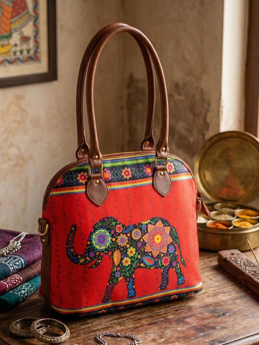 Elephant digital printed Tote bag