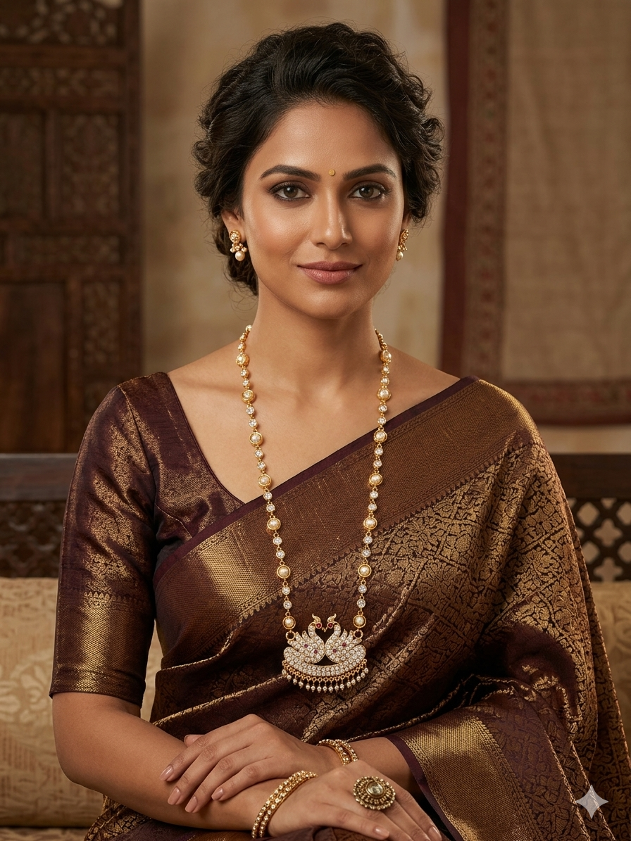 Vintage style panchaloham Necklace - Image 3