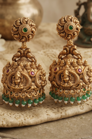 Brass polish Vintage Heavy Jhumkas